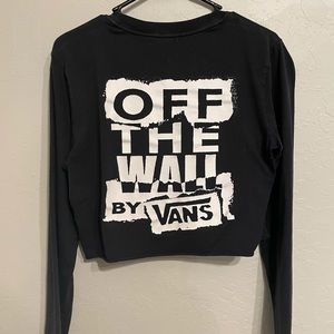 Women's long sleeve cropped vans shirt